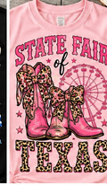 State Fair of Texas Pink Boots Graphic T-Shirt shirt mockup