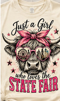 Just a Girl Who Loves the State Fair T-Shirt shirt mockup
