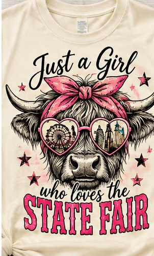 Just a Girl Who Loves the State Fair T-Shirt shirt mockup