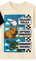 Tralalero Capybara Bombardiro Graphic T-Shirt shirt mockup