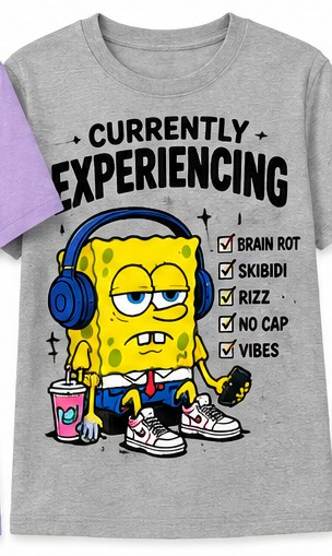 Currently Experiencing Brain Rot graphic shirt mockup