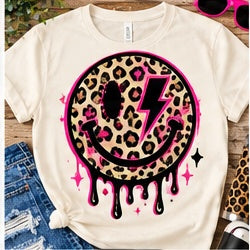 Leopard Smiley Face Shirt shirt mockup