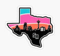 San Antonio Texas skyline silhouette graphic