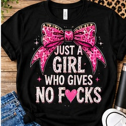 Just A Girl Who Gives No Fucks Shirt shirt mockup