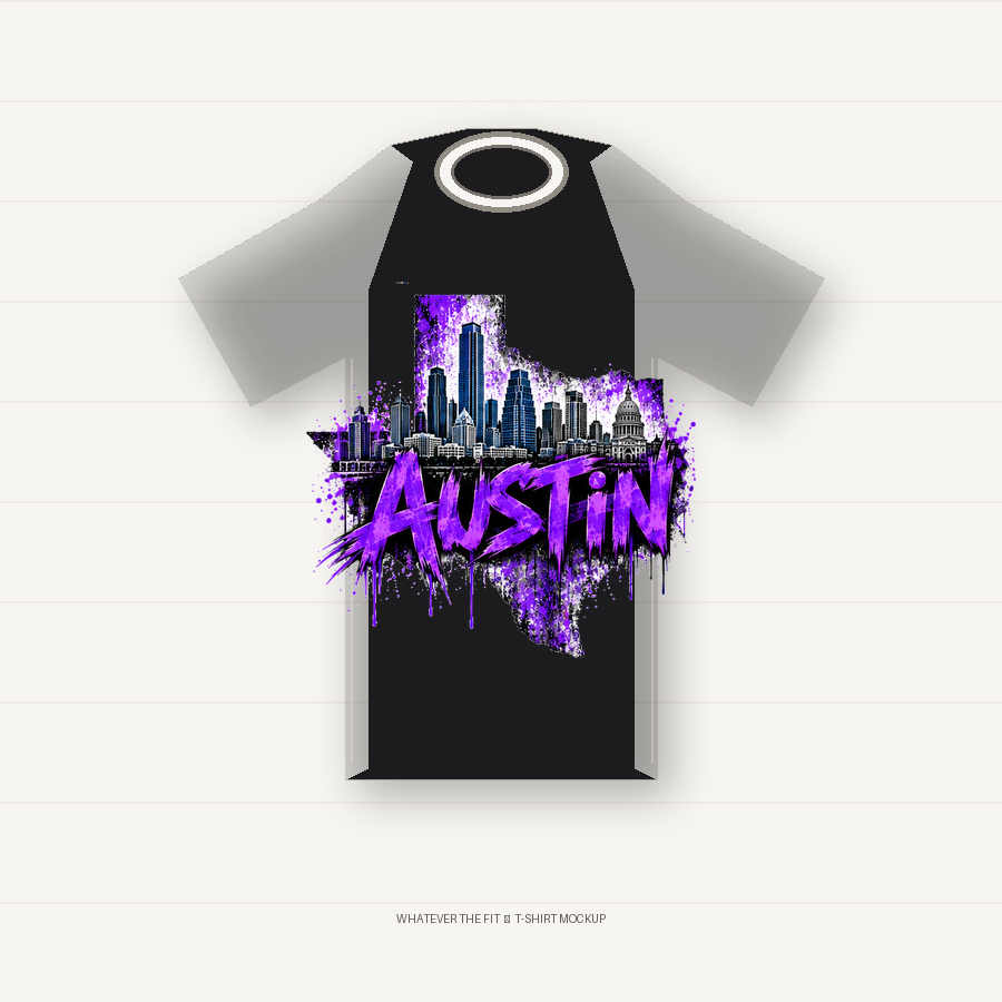 Austin Texas City Series Graphic T-Shirt product mockup