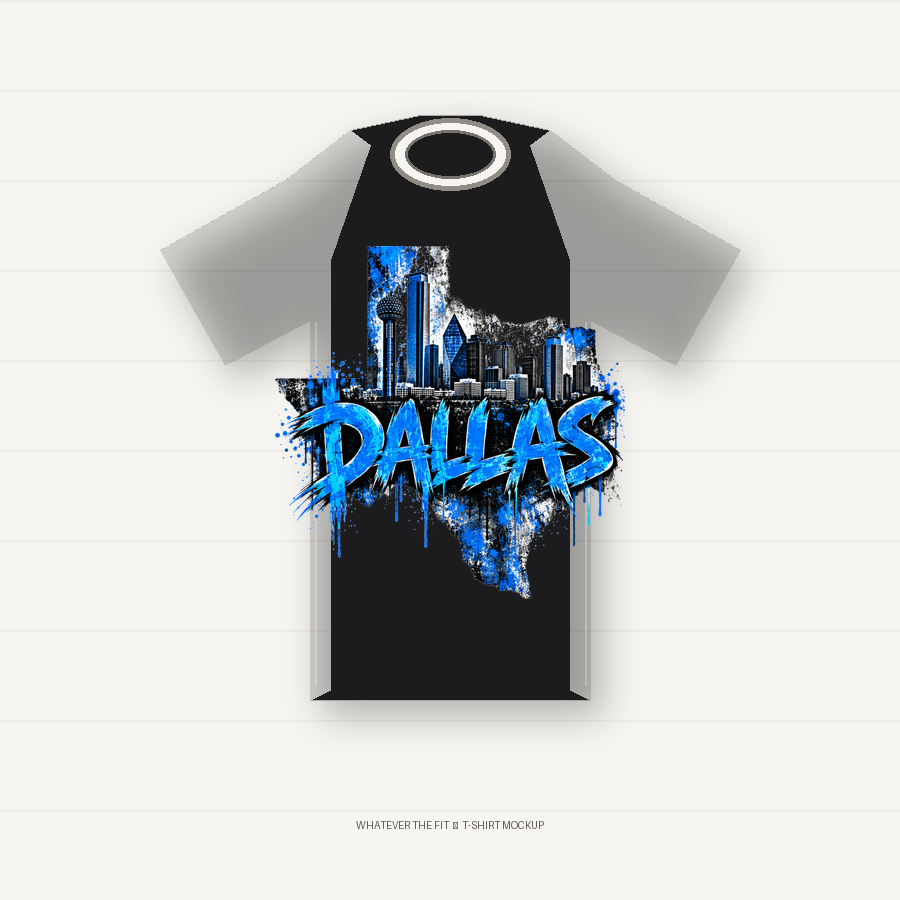 Dallas Skyline Texas Graphic T-Shirt product mockup