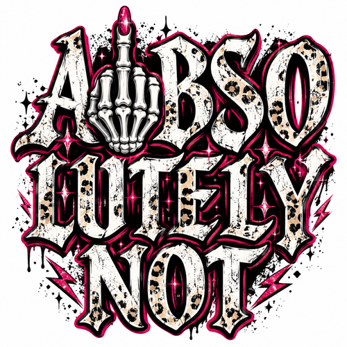 Original Abso Lutley Not pink leopard gothic artwork