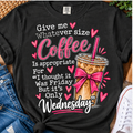 Coffee Wednesday graphic tee in Black