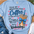 Coffee Wednesday graphic tee in Blue