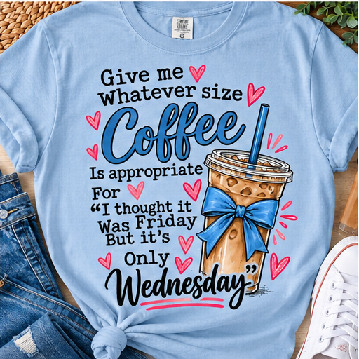Coffee Wednesday graphic tee in Blue