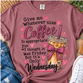 Coffee Wednesday graphic tee in Mauve