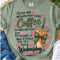Coffee Wednesday graphic tee in Sage