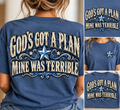 Blue western Christian graphic T-shirt mockup