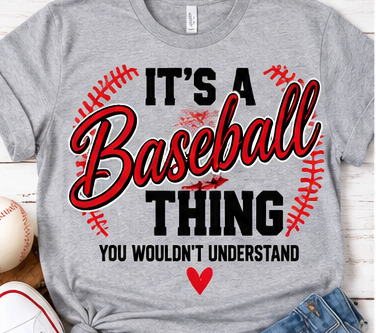 It's a Baseball Thing baseball graphic shirt mockup