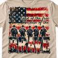 Land of the Free Because of the Brave military shirt