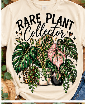 Rare Plant Collector Graphic Tee shirt mockup