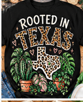 Rooted in Texas Graphic Tee shirt mockup