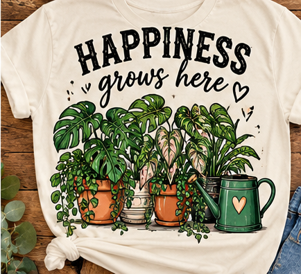 Happiness Grows Here Graphic Tee
