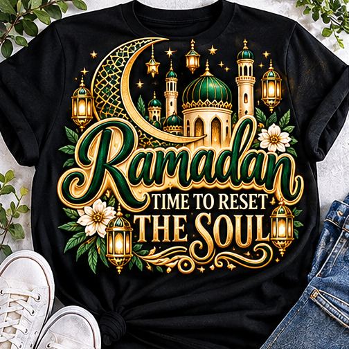 Ramadan Time to Reset the Soul shirt mockup