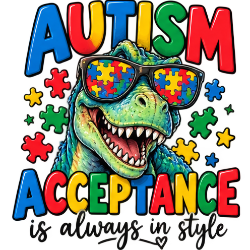Autism Acceptance Dinosaur